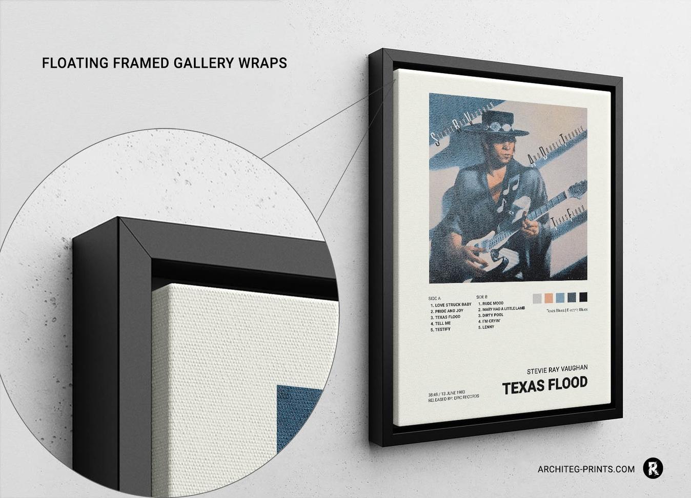 Stevie Ray Vaughn - Texas Flood Music Album Cover Poster